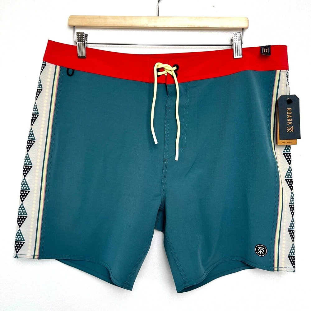 Roark The Passage Board Shorts Recycled Hemp Blend Swim Trunks‎ Size 38
